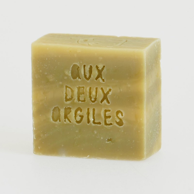 Savon saponifié à froid aux deux argiles, blanche et verte